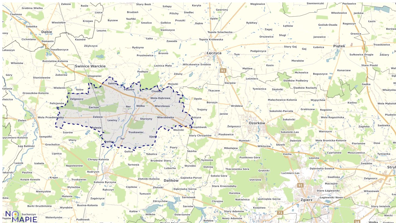 Mapa wyborów do sejmu Wartkowice